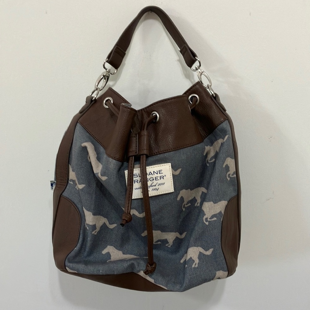 Gray Horse Bucket Bag